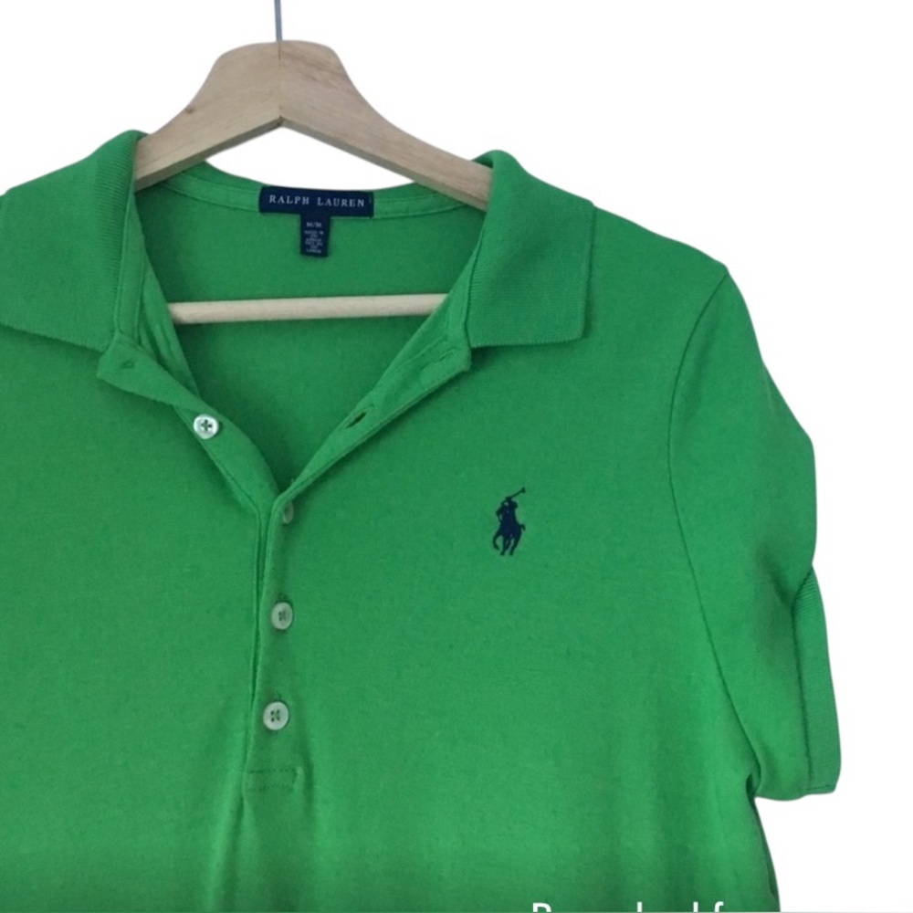 Ralph Lauren Green Polo Dress Size M Knee Length Preppy Classic Cotton - Picture 2 of 6